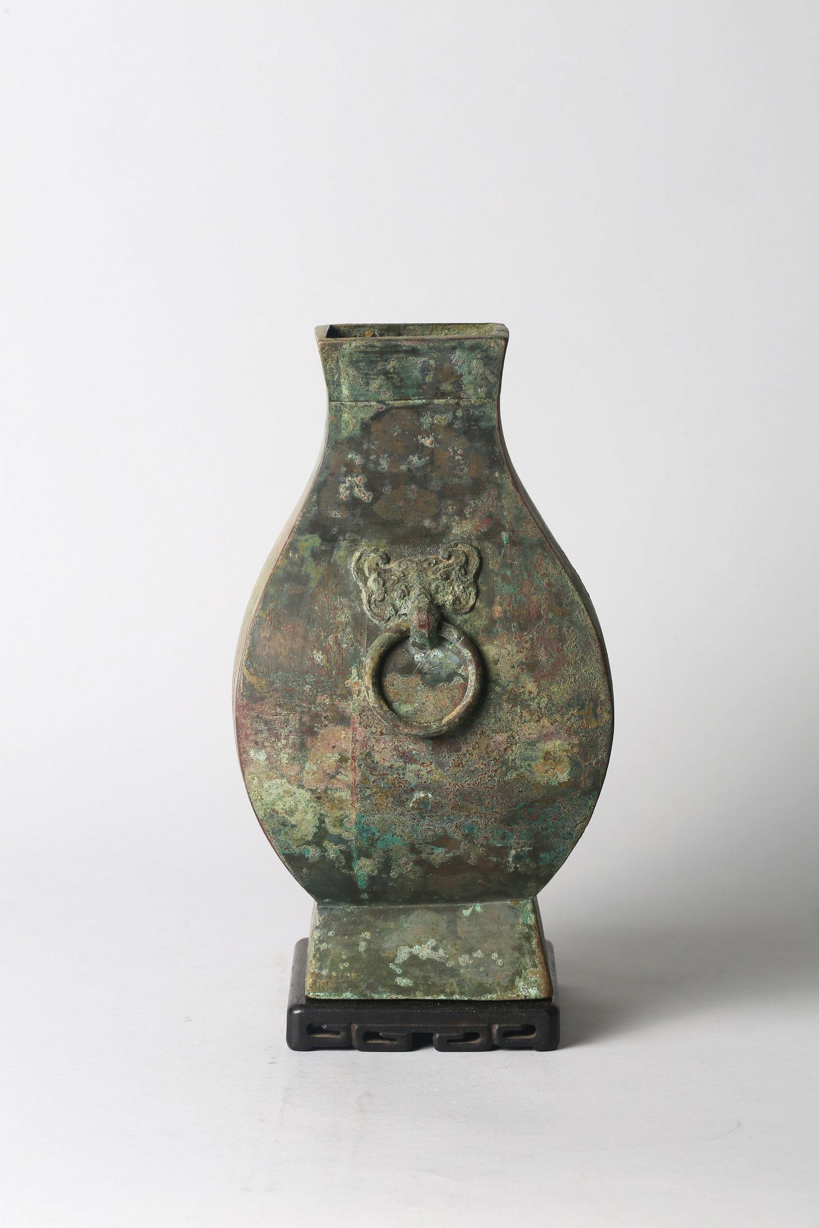 A Bronze Square Wine Vessel - 2