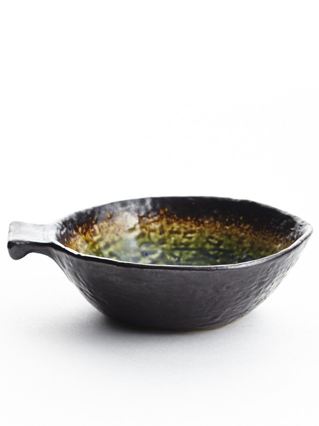 A BROWN GLAZED BOWL CUP (1 of 5)