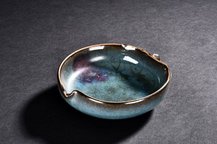 A PEACH SHAPED JUN KILN WASHER (1 of 7)