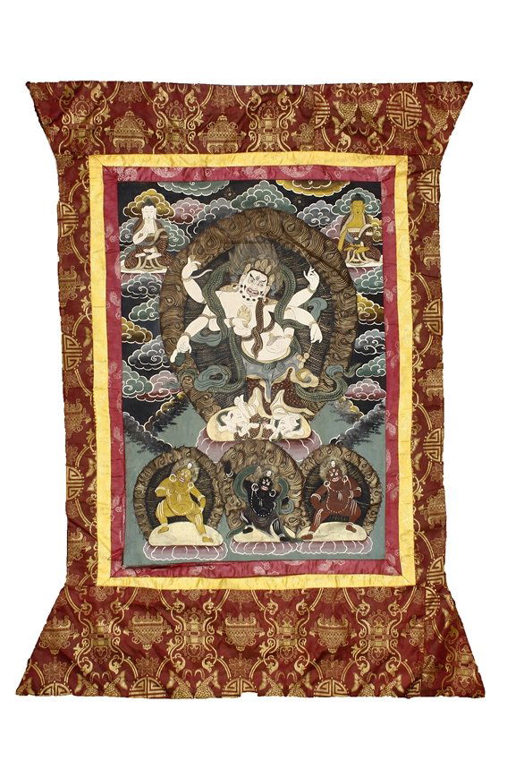 A 19TH CENTURY TIBETAN THANGKA (1 of 5)