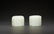 TWO WHITE JADE CARVED ARCHER'S RINGS - 2