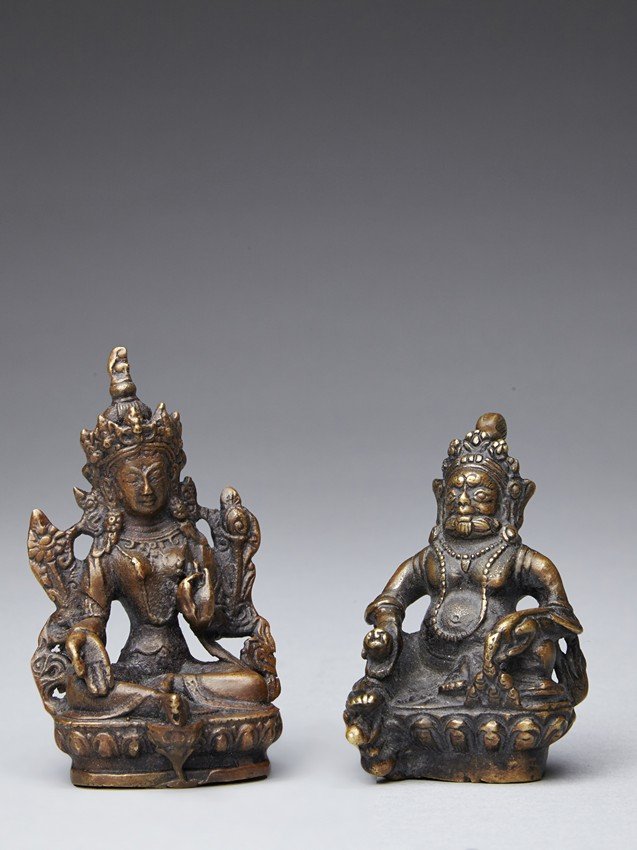 TWO BRONZE FIGURES OF BODHISATTVA (1 of 5)