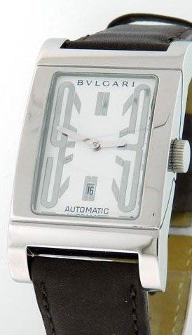 BVLGARI RETTANGOLO RT45S WATCH BULGARI: Unisex Bvlgari Bulgari Rettangolo RT45S Mid Size Date Watch SECOND HAND & IN RATHER GOOD ESTATE CONDITION