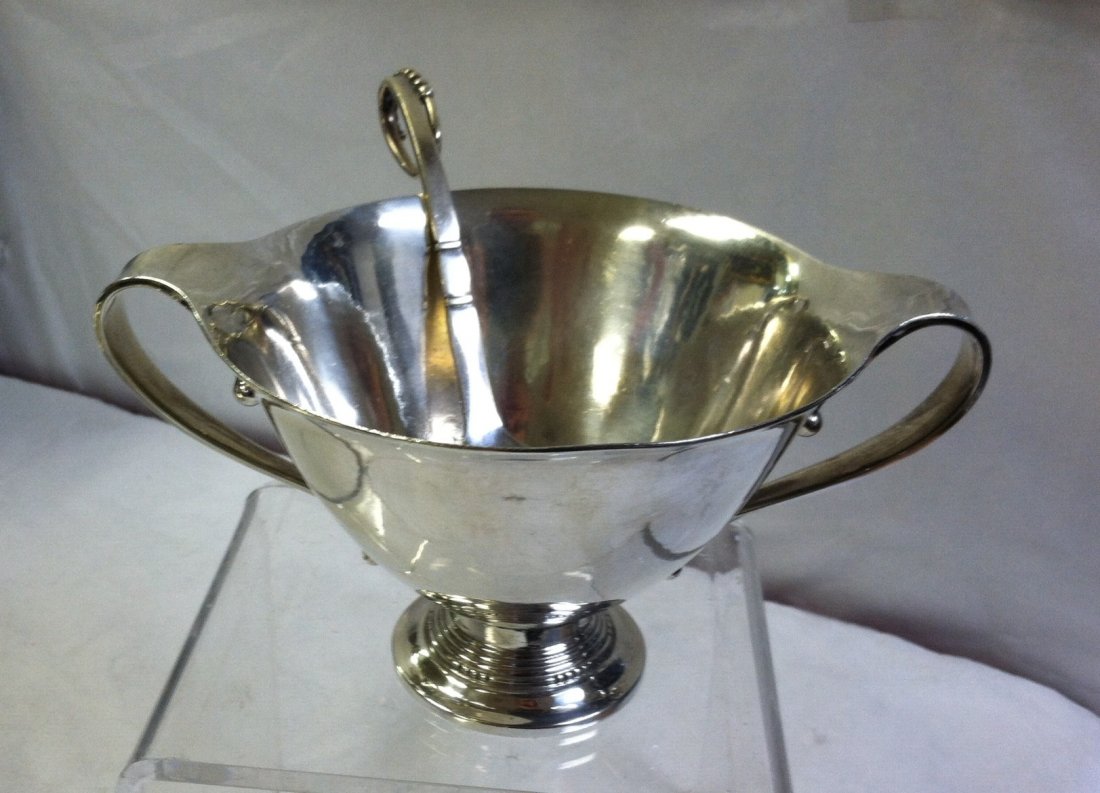 GEORG JENSEN JOHAN ROHDE SAUCE BOWL & LADLE - 5