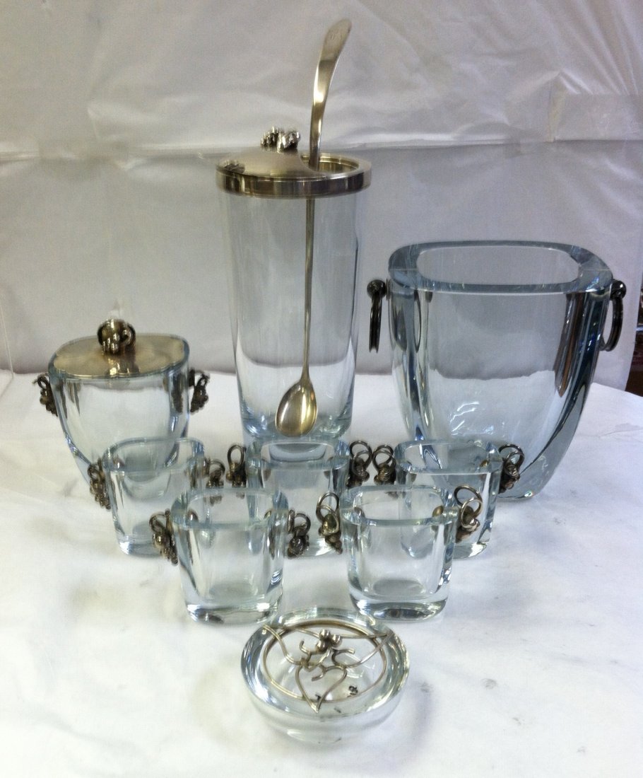 DRAGSTED DANISH SILVER LARGE BAR SERVICE