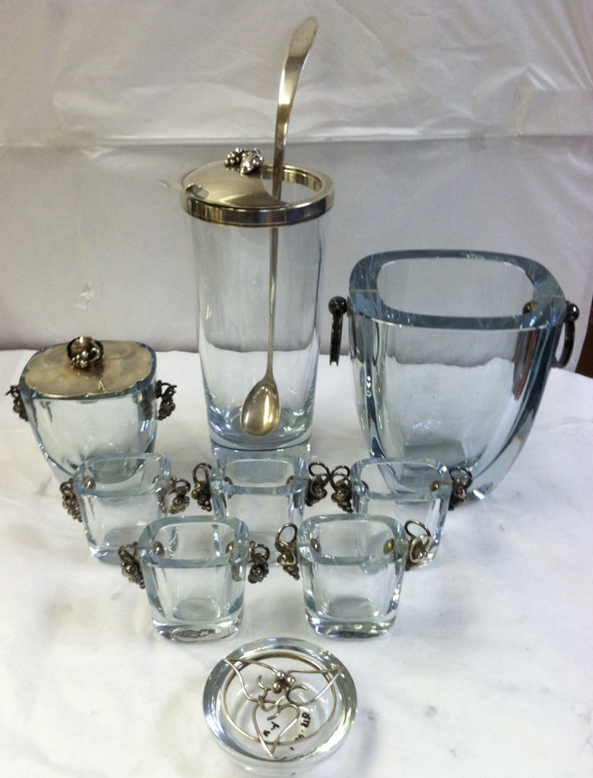 DRAGSTED DANISH SILVER LARGE BAR SERVICE - 2