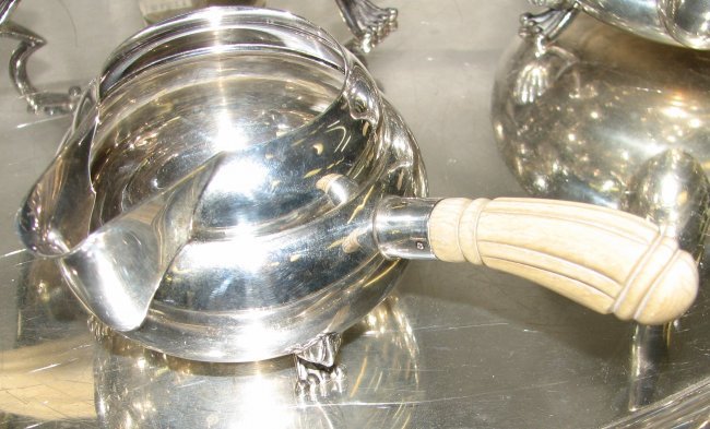 STERLING SILVER TEA SERVICE STYLE OF GEORG JENSEN - 7