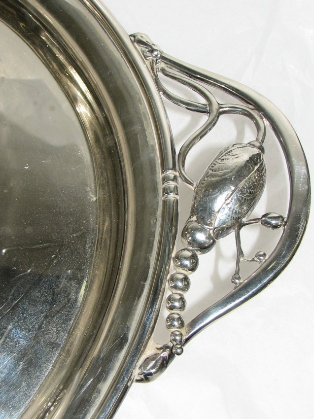 STERLING SILVER TEA SERVICE STYLE OF GEORG JENSEN - 8