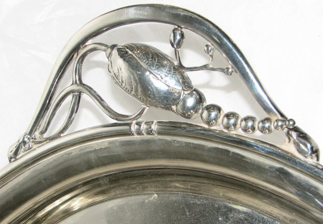 STERLING SILVER TEA SERVICE STYLE OF GEORG JENSEN - 9