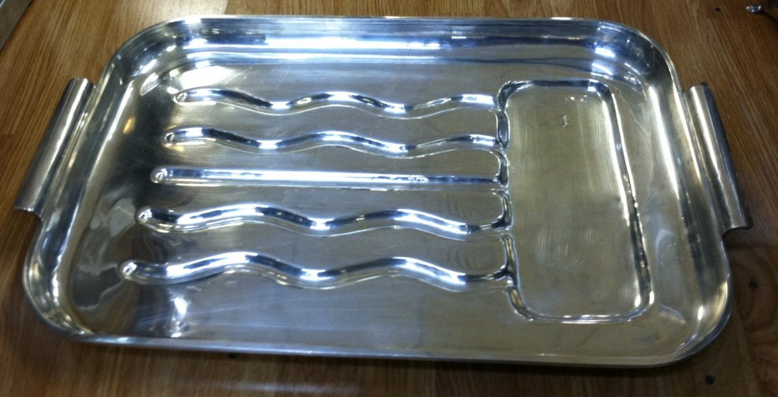 HUDSON ROYSHER ART DECO STERLING SILVER TRAY - 2