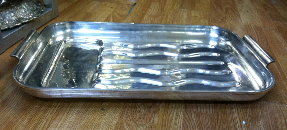 HUDSON ROYSHER ART DECO STERLING SILVER TRAY - 8