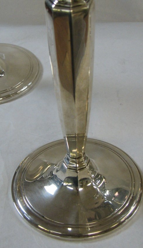 FOUR TIFFANY & CO. ART DECO STERLING CANDLESTICKS - 5