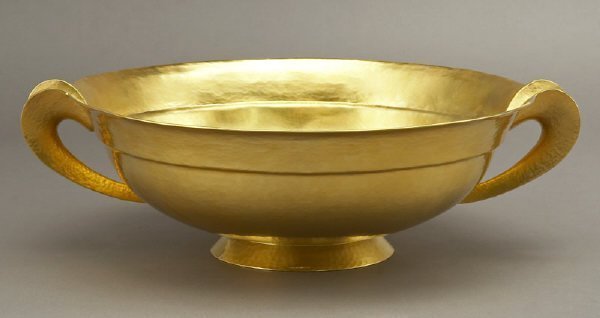 PAMPALONI HAND HAMMERED SILVER CENTERPIECE & CRUETS - 5