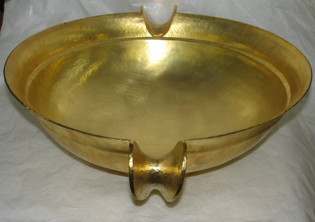 PAMPALONI HAND HAMMERED SILVER CENTERPIECE & CRUETS - 6