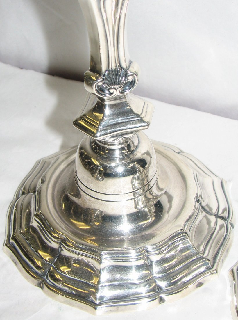 SET OF FOUR TIFFANY ART DECO STERING CANDLESTICKS - 6