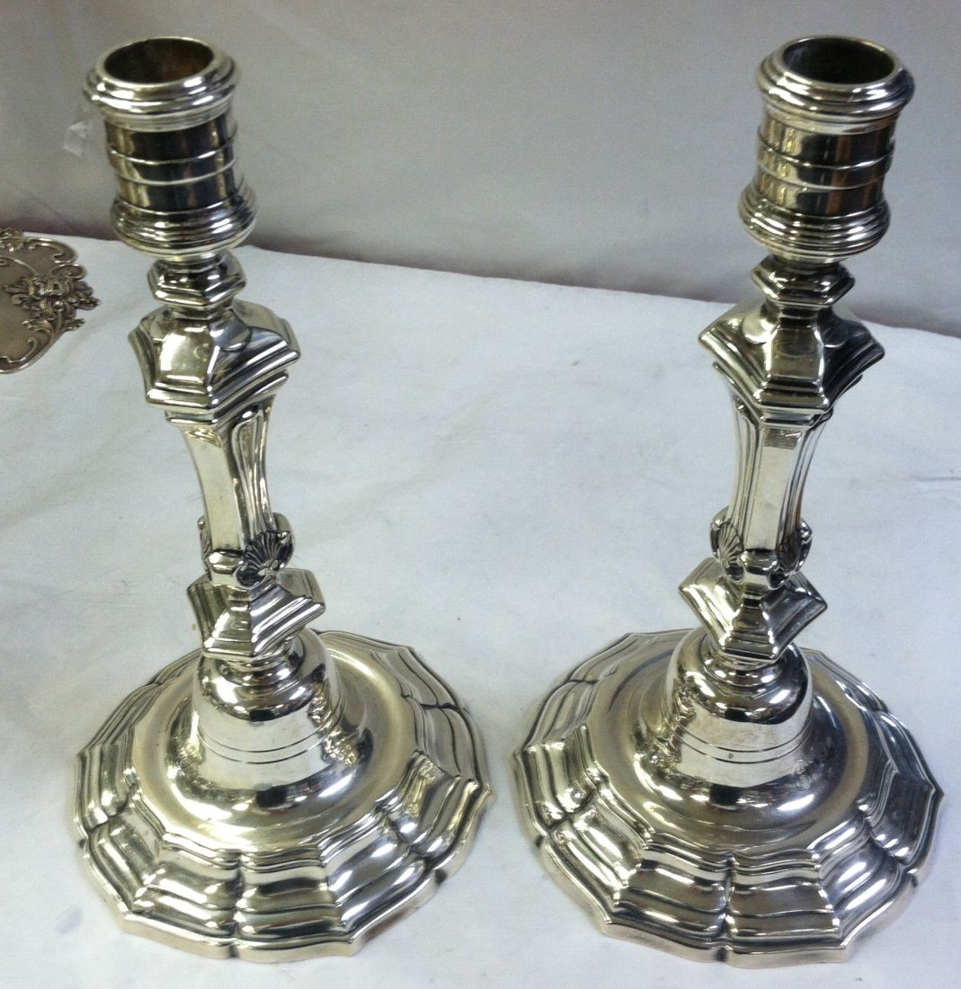 SET OF FOUR TIFFANY ART DECO STERING CANDLESTICKS - 8