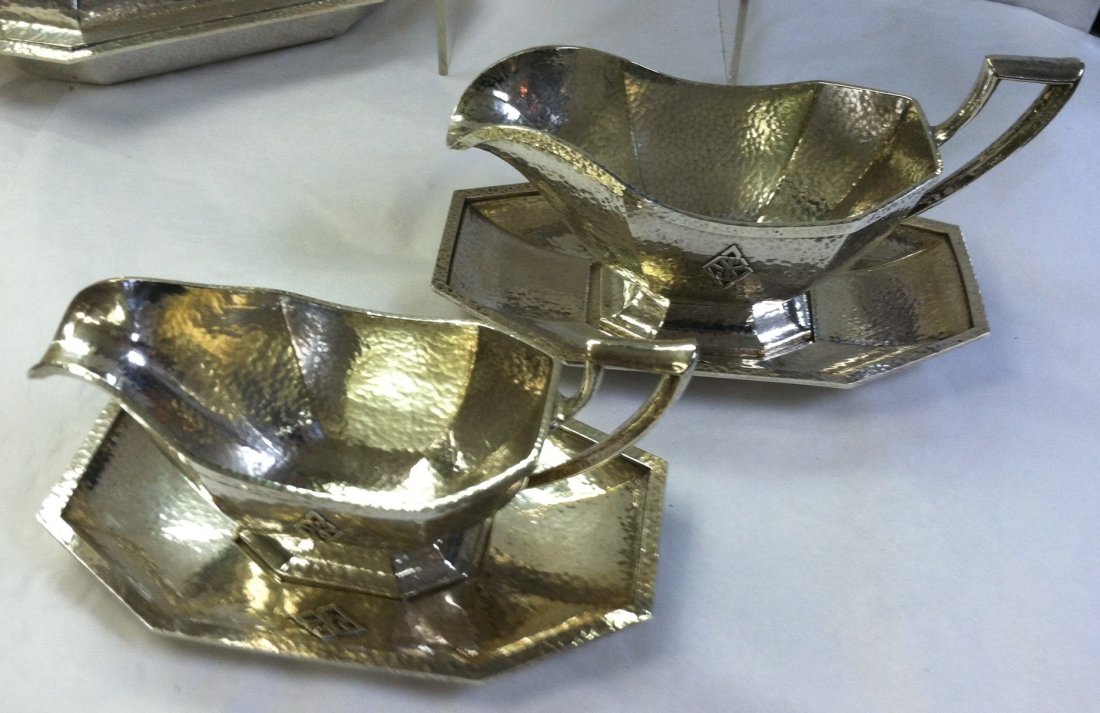 SET OF WALLACE ARTS & CRAFTS STERLING DINNER SUITE - 6