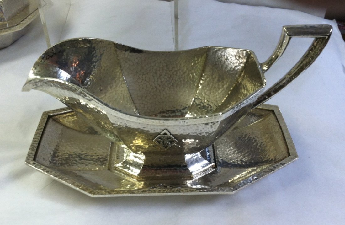 SET OF WALLACE ARTS & CRAFTS STERLING DINNER SUITE - 8