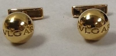 Bulgari 18k Gold Cuff Links BVLGARI: Bulgari BULGARI 18K YELLOW GOLD CUFFLINKS BRAND NEW NEVER WORN IN THE ORIGINAL BOX WEIGHING 17 GRAMS.