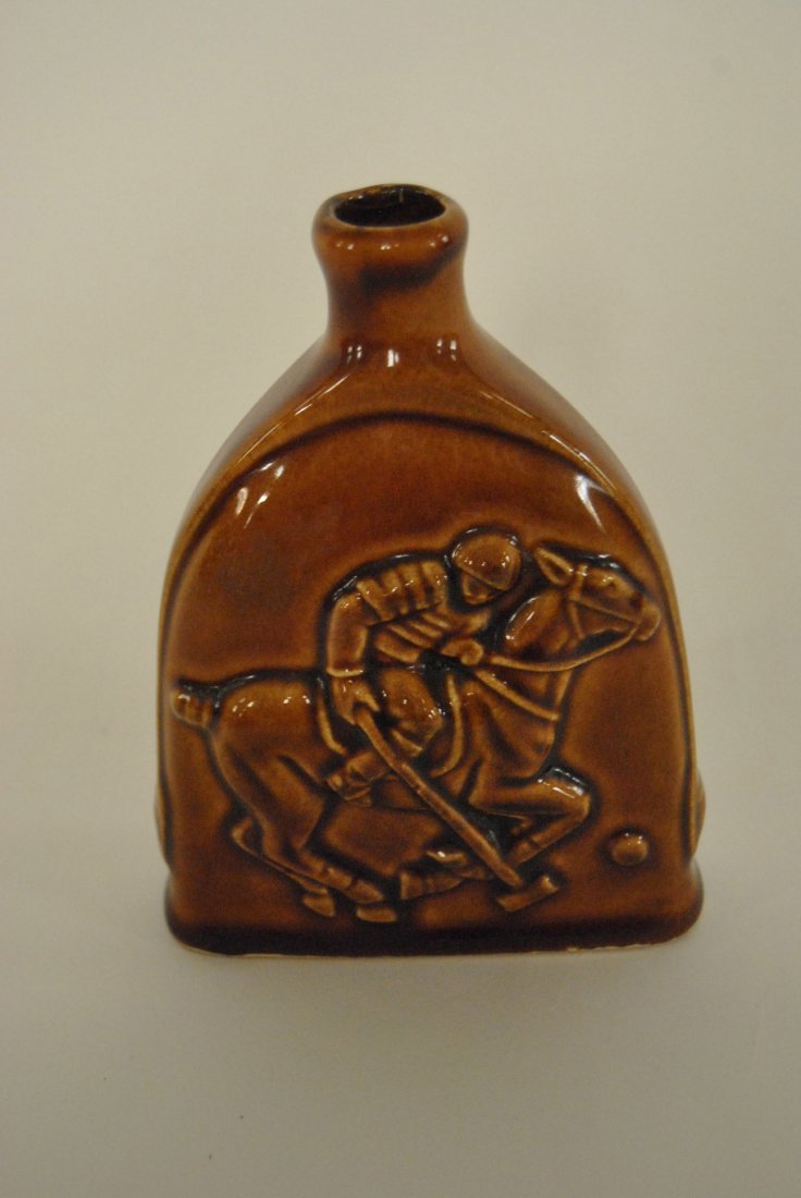Brown Stoneware Polo Flask: Brown Stoneware Polo Flask