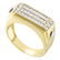 0.26 CTW Mens Diamond Cluster Ring 10KT Yellow Gold -