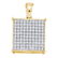 0.30 CTW Pave-set Diamond Square Cluster Pendant 10KT