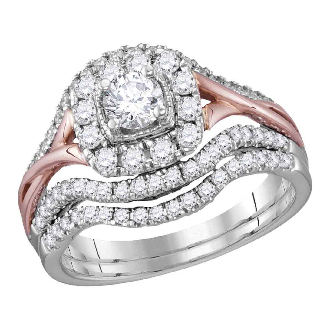 0.99 CTW Diamond Bridal Wedding Engagement Ring 14KT: REF-142M4H- SKU: GD113597 ---- 0.99 CTW Diamond Bridal Wedding Engagement Ring 14KT White Gold Manufacturer's Suggested Retail Price: $5590.00 Mainstone Type: Diamond @ 0.31ct Mainstone Color: G-H Mai