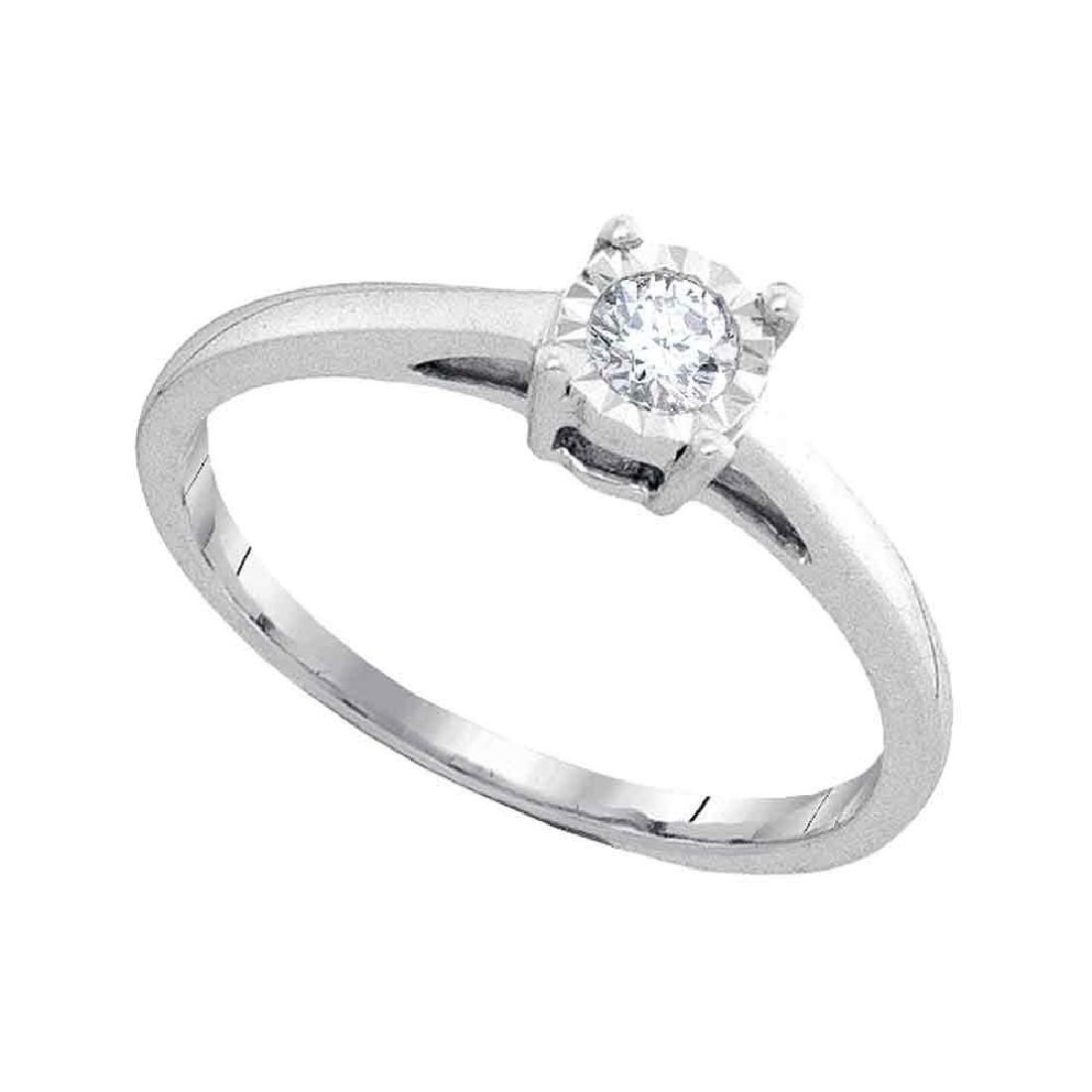 0.15 CTW Diamond Solitaire Bridal Engagement Ring 10KT: REF-24N2F- SKU: GD94080 ---- 0.15 CTW Diamond Solitaire Bridal Engagement Ring 10KT White Gold Manufacturer's Suggested Retail Price: $940.00 Mainstone Type: Diamond @ 0.15ct Mainstone Color: I-J Main