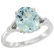 Natural 2.11 ctw Aquamarine & Diamond Engagement Ring
