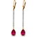 Genuine 3.6 ctw Ruby & Diamond Earrings Jewelry 14KT