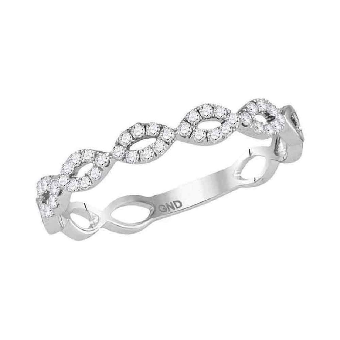 0.20 CTW Diamond Stackable Ring 10KT White Gold -: REF-19N4F- SKU: GD118117 ---- 0.20 CTW Diamond Stackable Ring 10KT White Gold Manufacturer's Suggested Retail Price: $760.00 Mainstone Type: Diamond @ 0.20ct Mainstone Color: H-I Mainstone Clarity: I2