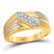 0.10 CTW Mens Diamond Ring 10KT Yellow Gold - REF-19Y4X