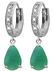Genuine 2.03 ctw Emerald & Diamond Earrings Jewelry