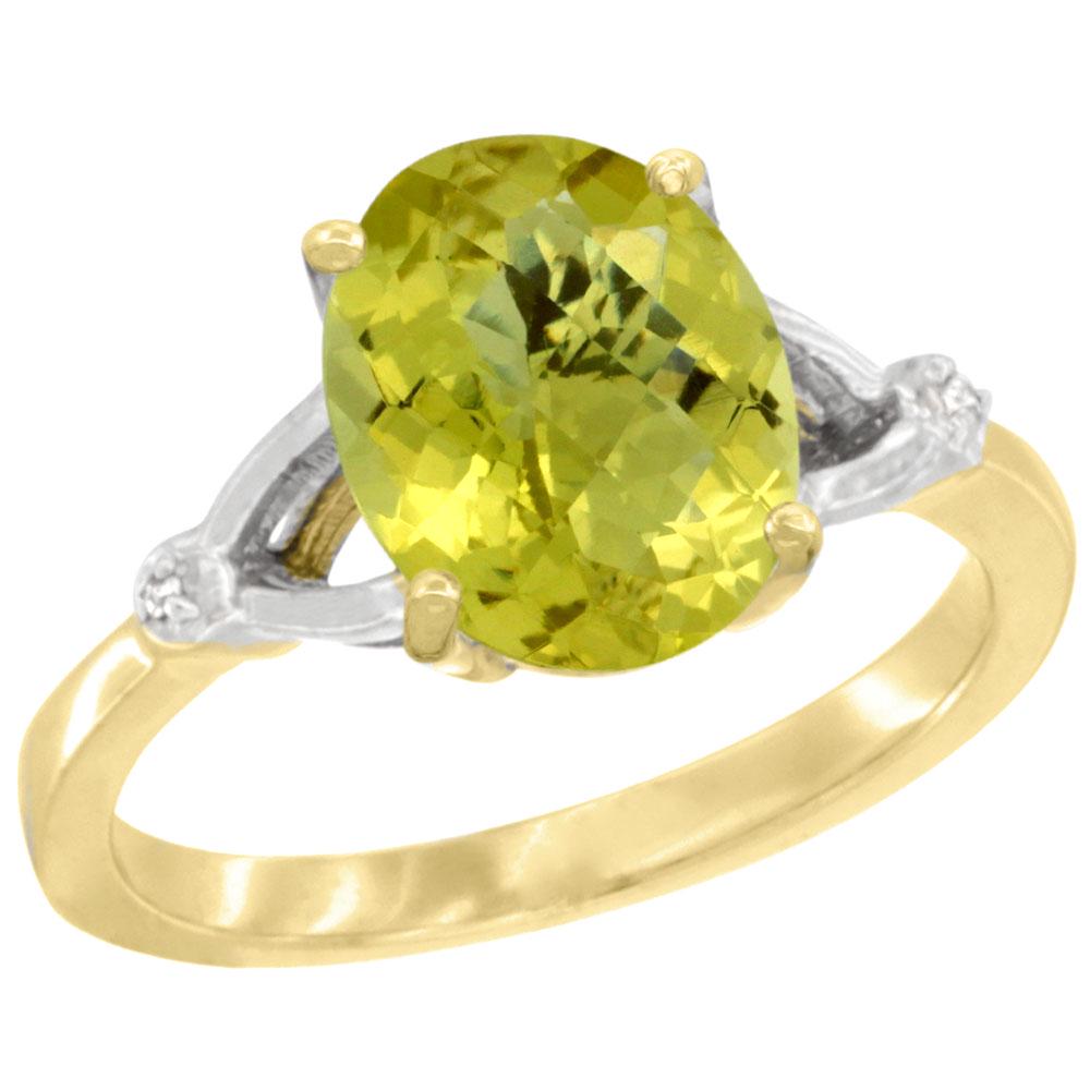 Natural 2.41 ctw Lemon-quartz & Diamond Engagement Ring: REF-33Z3Y ---- SKU:SC-CY427112 ---- Manufacturer's Suggested Retail Price - $1000.00 ---- Natural 2.41 ctw Lemon-quartz & Diamond Engagement Ring 14K Yellow Gold Gemstone: Natural Oval-shape Lemon-qua