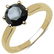 2.80 CTW Black Diamond Ring 10K Yellow Gold - REF-91M2A