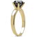 2.80 CTW Black Diamond Ring 10K Yellow Gold - REF-91M2A - 2