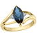 1.24 CTW London Blue Topaz & Diamond Ring 10K Yellow