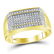 0.23 CTW Diamond Mens Ring 10K Yellow Gold - REF-44F2N