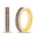 1.01 TCW Brown Diamond & White Diamond Hoop Earrings