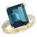5.52 CTW London Blue Topaz & Diamond Ring 10K Yellow