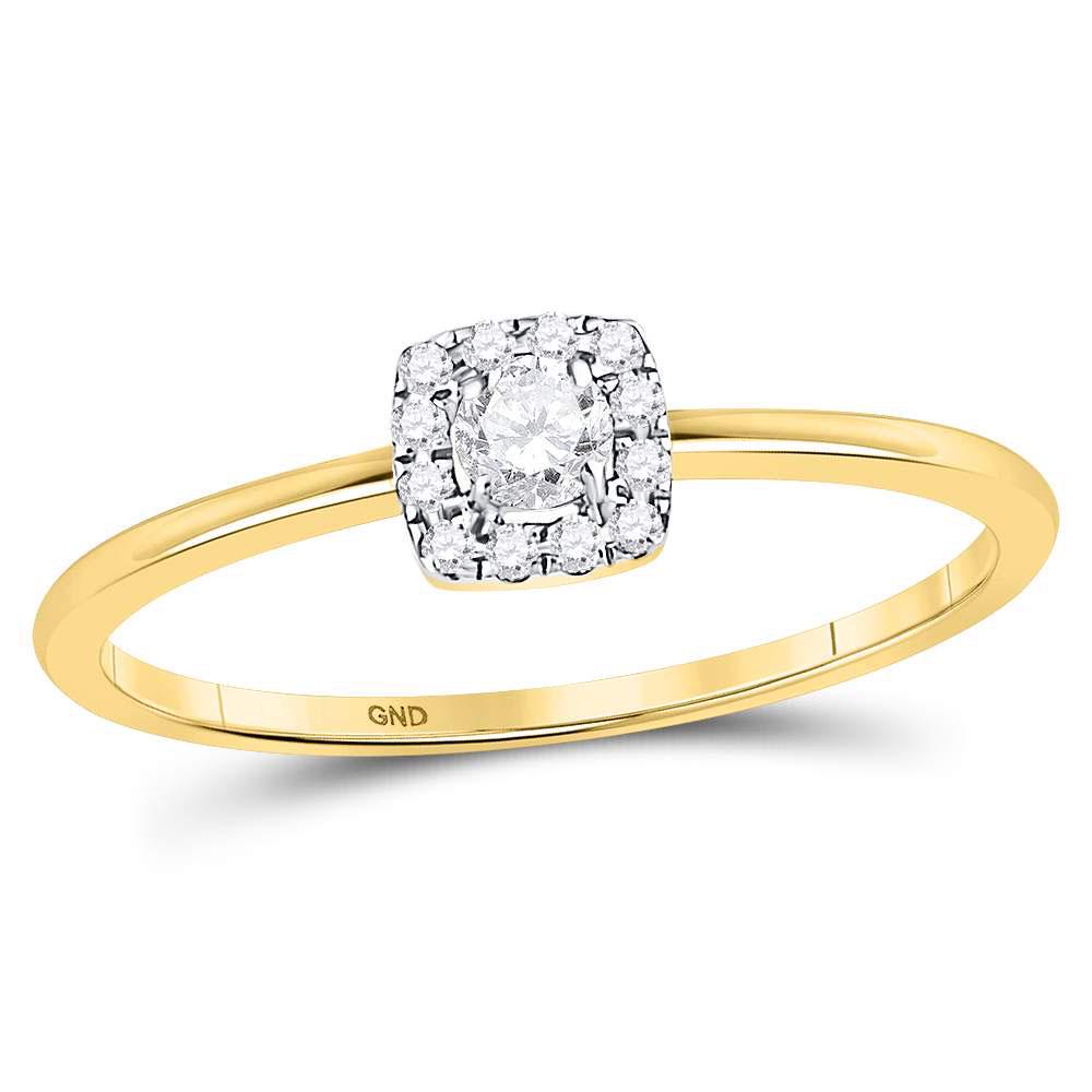 1/5 CTW Round Diamond Solitaire Stackable Ring 10kt: REF-21Y5X ---- 1/5 CTW Round Diamond Solitaire Stackable Ring 10kt Yellow Gold Manufacturer Model: JSC-119839 Description 10kt Yellow Gold Women