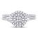 1/2 CTW Round Diamond Cluster Bridal Wedding Engagement - 2