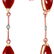 Genuine 7.01 ctw Ruby & Diamond Earrings 14KT Rose Gold