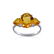 Genuine 3.5 ctw Citrine Ring 14KT White Gold -