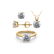 14K Yellow Gold SET 4.0CTW Natural Diamond Ring,