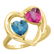 2.61 CTW Diamond, London Blue Topaz & Pink Topaz Ring