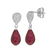 Genuine 6.63 ctw Ruby & Diamond Earrings 14KT White