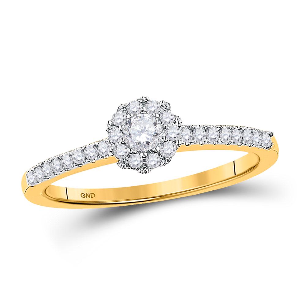 1/3 CTW Round Diamond Solitaire Bridal Wedding: REF-27A5N ---- 1/3 CTW Round Diamond Solitaire Bridal Wedding Engagement Ring 10kt Yellow Gold Manufacturer Model: JSC-97284 Description 10kt Ye