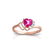 Genuine 0.97 ctw Pink Topaz & Diamond Ring 14KT Rose