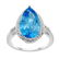 5.55 CTW Swiss Blue Topaz & Diamond Ring 10K White Gold